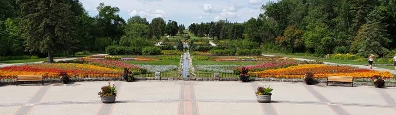 Photo of Peace Gardens fountain.