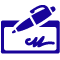 Pen and check icon