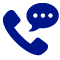 Phone and speech bubble icon